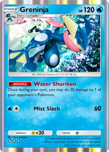 Greninja card art (Genetic Apex)
