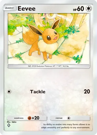 Eevee card art (Genetic Apex)