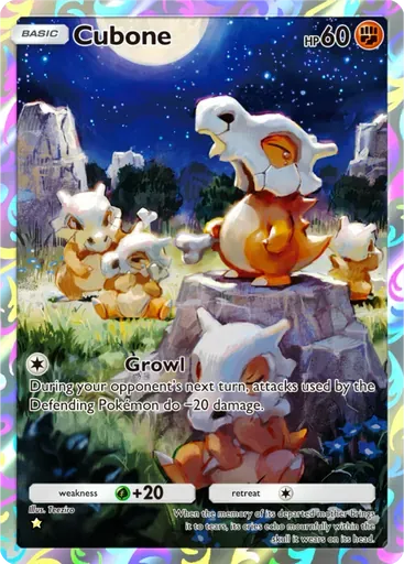 Cubone card art (Genetic Apex)