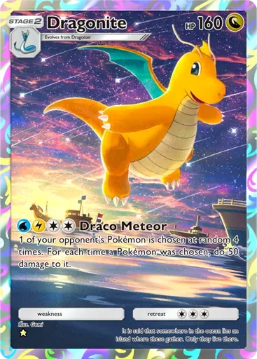 Dragonite card art (Genetic Apex)