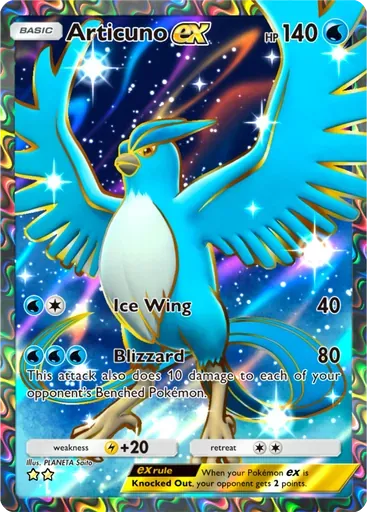 Articuno ex card art (Genetic Apex)