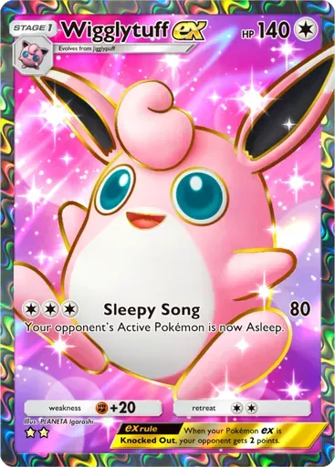 Wigglytuff ex card art (Genetic Apex)