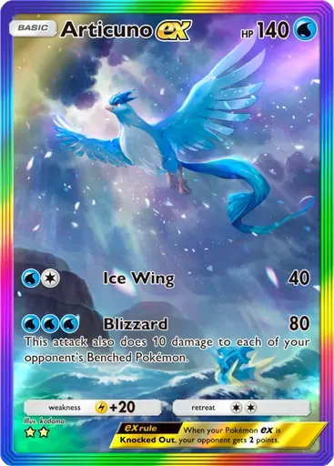 Articuno ex card art (Genetic Apex)