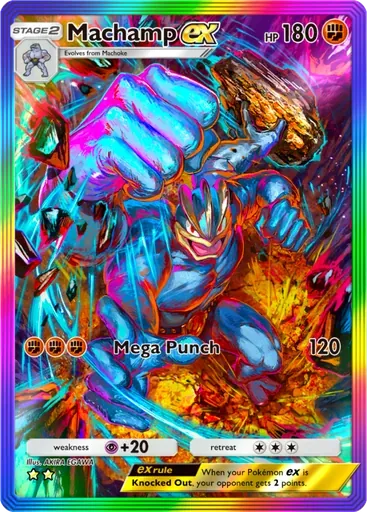 Machamp ex card art (Genetic Apex)