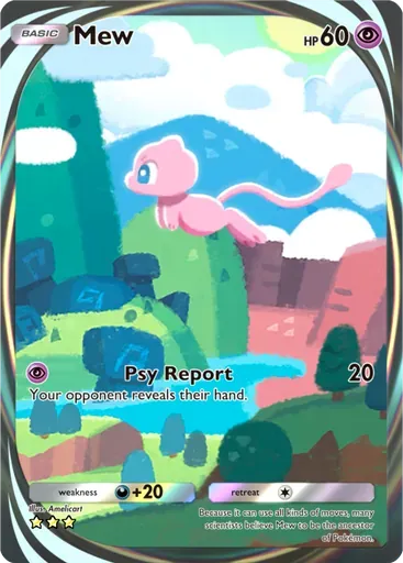 Mew card art (Genetic Apex)