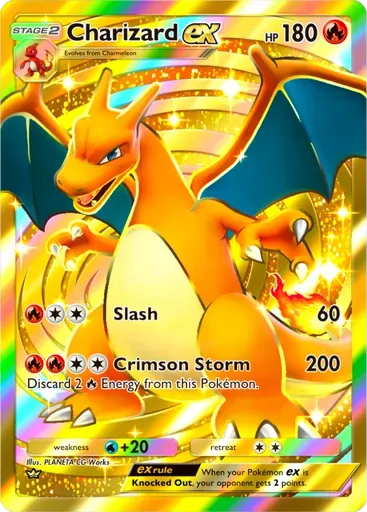 Charizard ex card art (Genetic Apex)