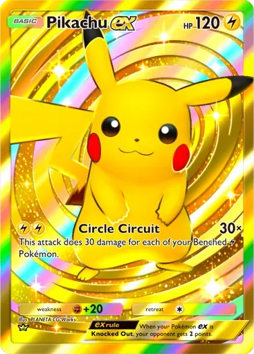 Pikachu ex card art (Genetic Apex)