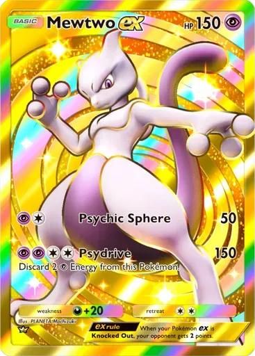 Mewtwo ex card art (Genetic Apex)