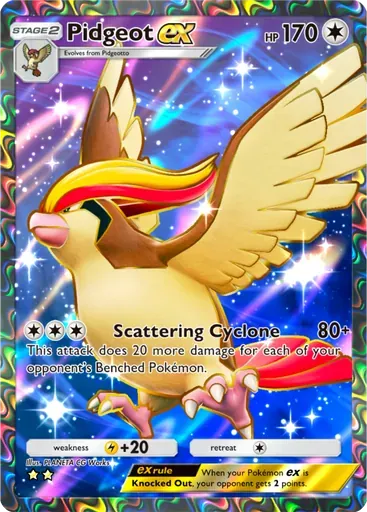 Pidgeot ex card art (Mythical Island)