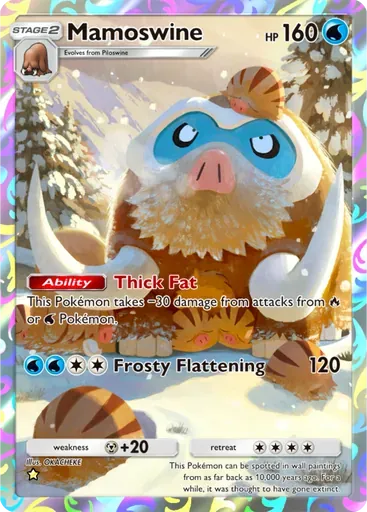 Mamoswine card art (Space-Time Smackdown)