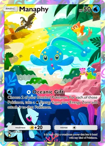 Manaphy card art (Space-Time Smackdown)