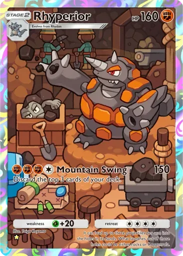 Rhyperior card art (Space-Time Smackdown)