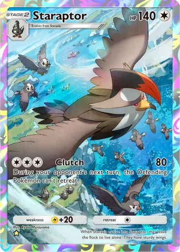 Staraptor card art (Space-Time Smackdown)