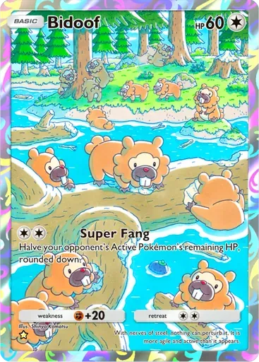Bidoof card art (Space-Time Smackdown)