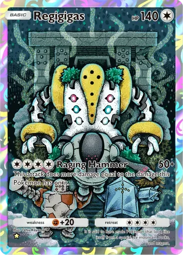 Regigigas card art (Space-Time Smackdown)