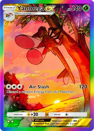 Yanmega ex card art (Space-Time Smackdown)