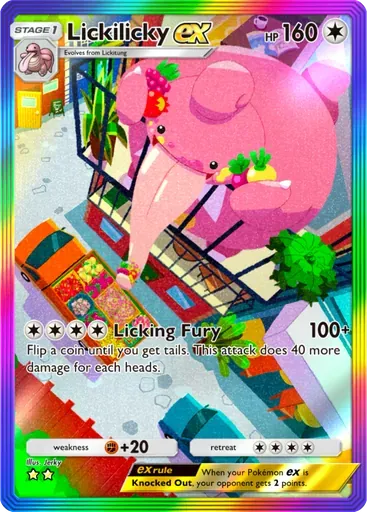 Lickilicky ex card art (Space-Time Smackdown)