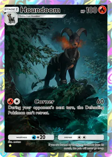 Houndoom card art (Triumphant Light)