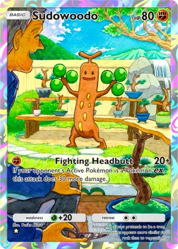 Sudowoodo card art (Triumphant Light)