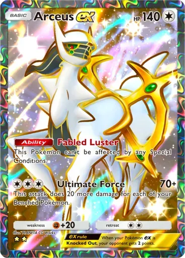 Arceus ex card art (Triumphant Light)