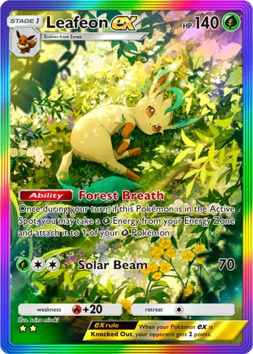 Leafeon ex card art (Triumphant Light)