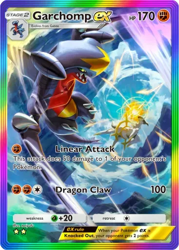 Garchomp ex card art (Triumphant Light)