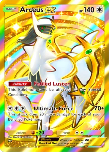Arceus ex card art (Triumphant Light)