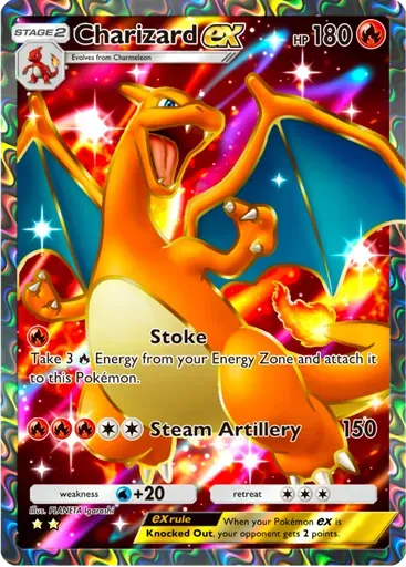 Charizard ex card art (Shining Revelry)