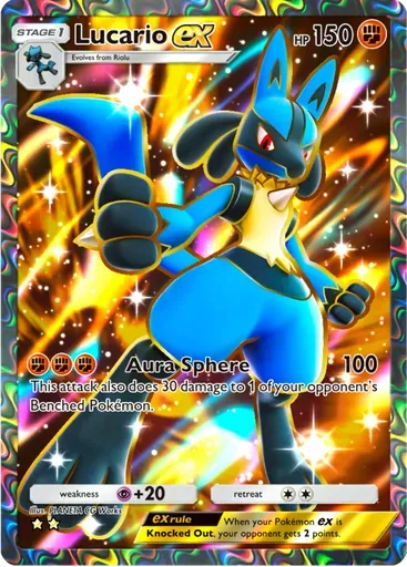 Lucario ex card art (Shining Revelry)