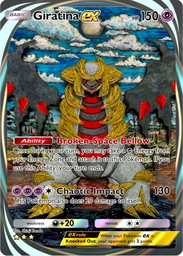 Giratina ex card art (Shining Revelry)