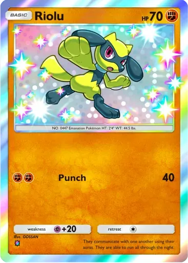 Riolu card art (Shining Revelry)