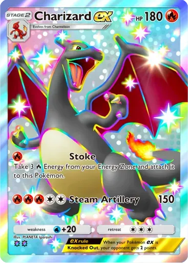 Charizard ex card art (Shining Revelry)