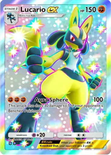 Lucario ex card art (Shining Revelry)
