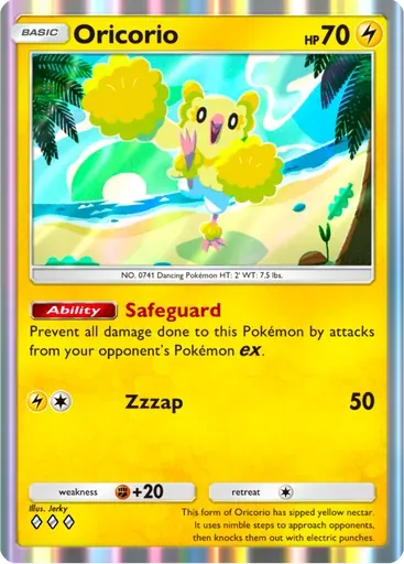 Oricorio card art (Celestial Guardians)