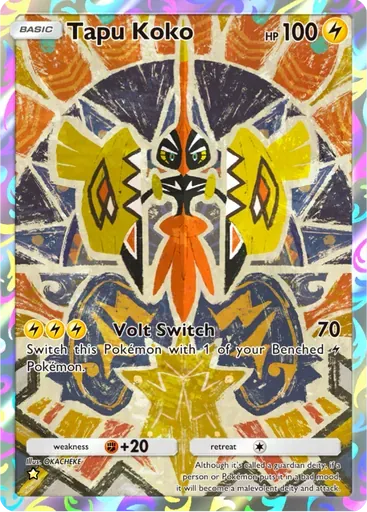 Tapu Koko card art (Celestial Guardians)