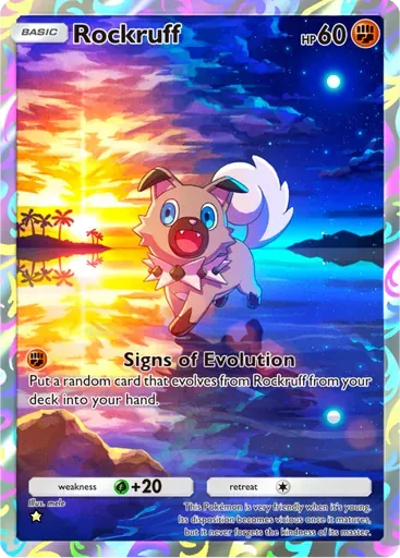 Rockruff card art (Celestial Guardians)