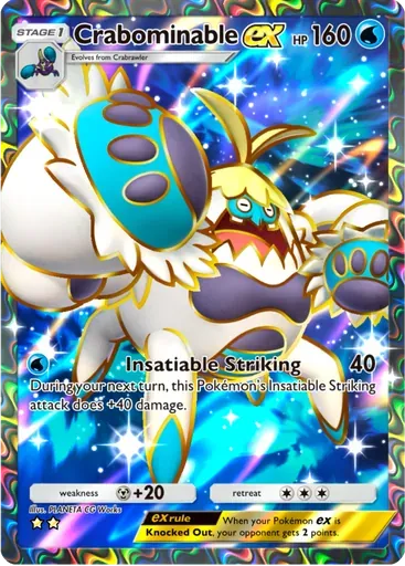 Crabominable ex card art (Celestial Guardians)