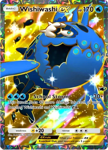 Wishiwashi ex card art (Celestial Guardians)