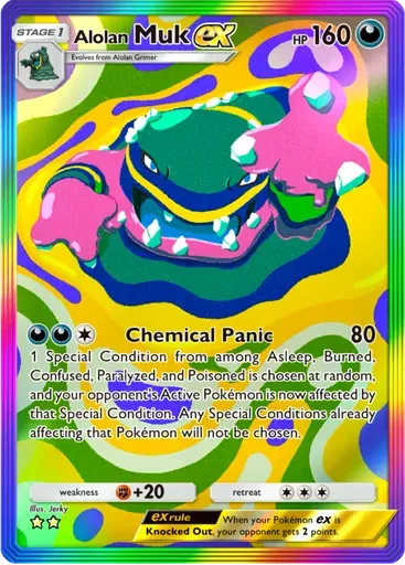 Alolan Muk ex card art (Celestial Guardians)
