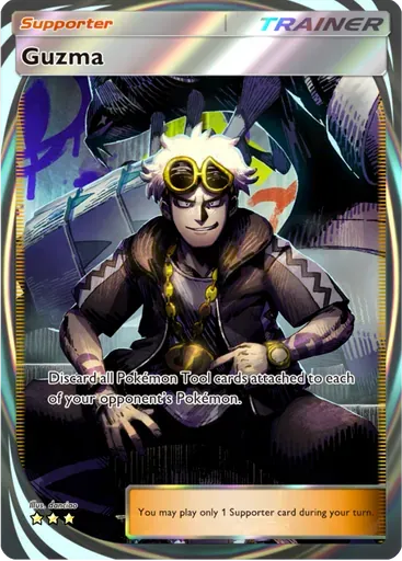 Guzma card art (Celestial Guardians)