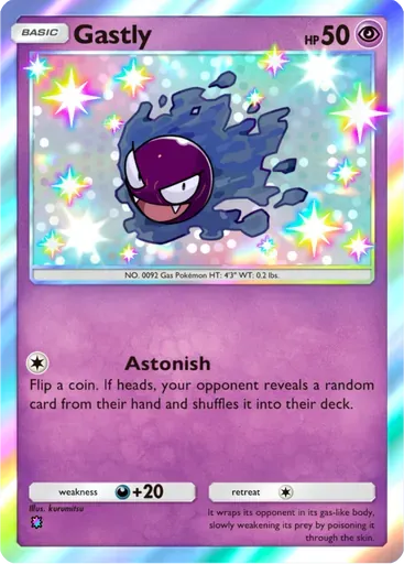 Gastly card art (Celestial Guardians)