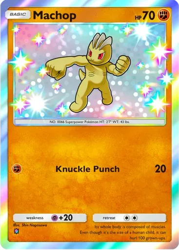 Machop card art (Celestial Guardians)