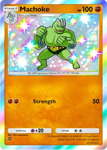 Machoke card art (Celestial Guardians)