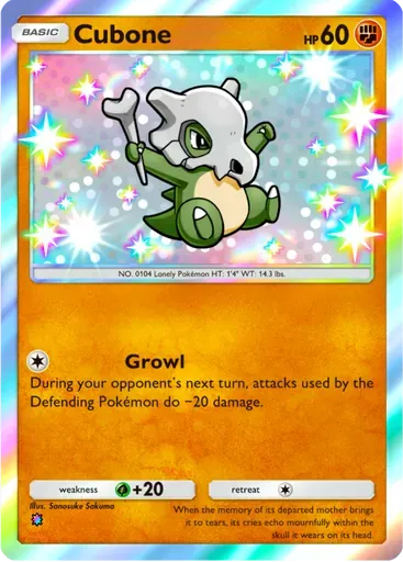 Cubone card art (Celestial Guardians)