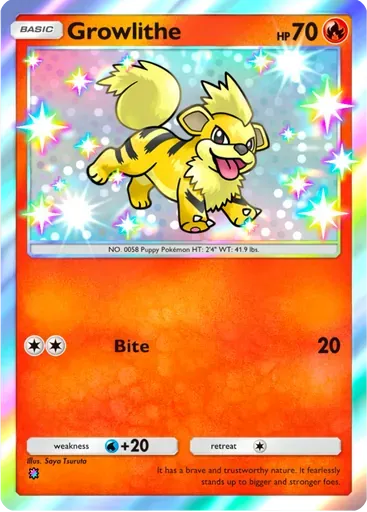 Growlithe card art (Extradimensional Crisis)