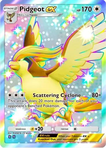 Pidgeot ex card art (Extradimensional Crisis)