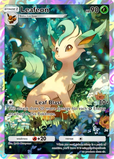Leafeon card art (Eevee Grove)