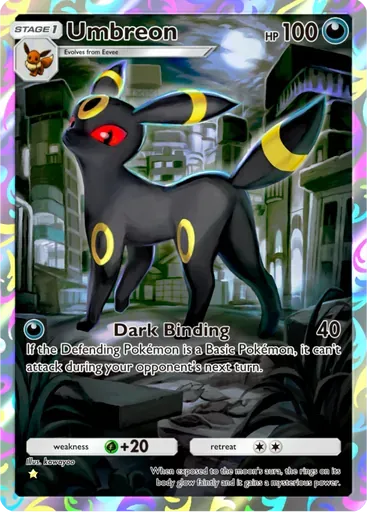 Umbreon card art (Eevee Grove)