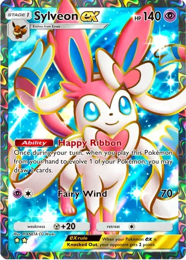 Sylveon ex card art (Eevee Grove)