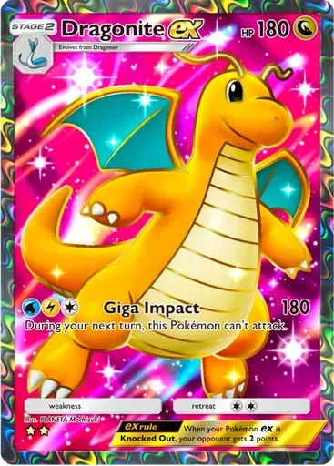 Dragonite ex card art (Eevee Grove)